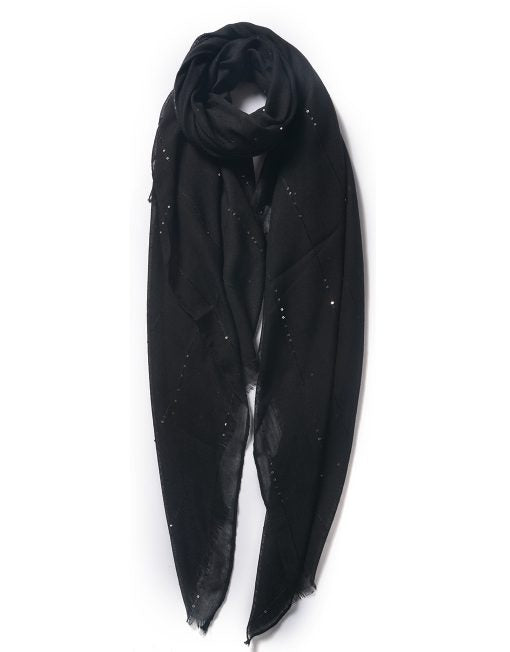 TR Glitter Line Plain Scarf