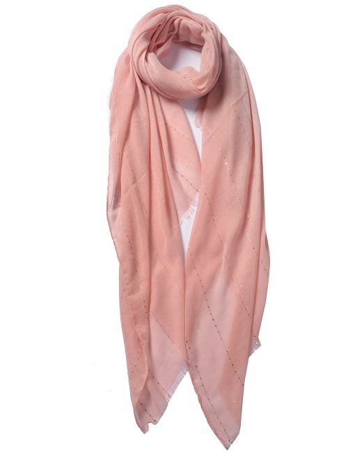 TR Glitter Line Plain Scarf