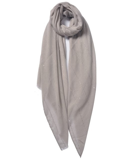 TR Glitter Line Plain Scarf