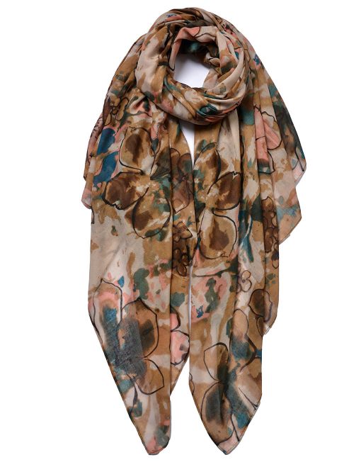 Kapok Flower Print Scarf