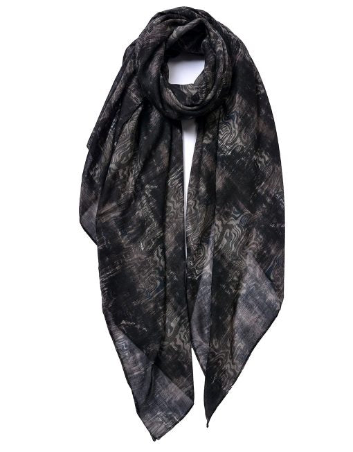 Dark Pattern Print Scarf