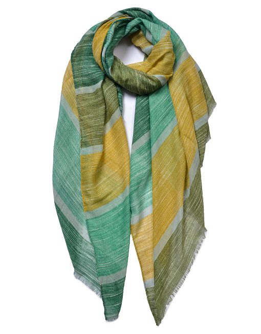 Wide Stripes Print Scarf