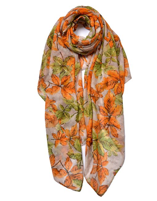 Maple Leaf Print Scarf