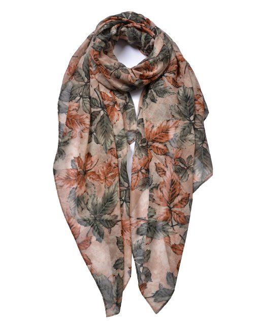 Maple Leaf Print Scarf