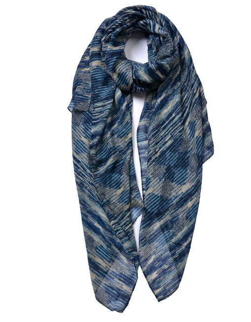 Rhombuses and Stripes Print Scarf