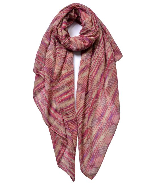 Rhombuses and Stripes Print Scarf