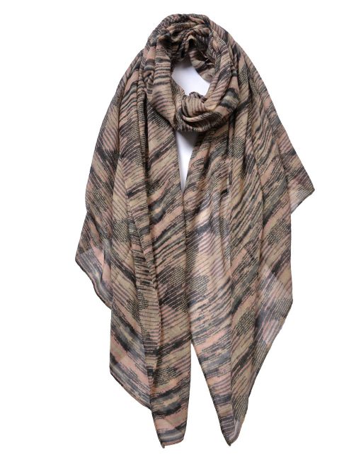 Rhombuses and Stripes Print Scarf