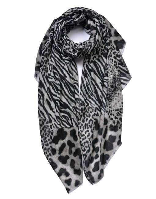 Leopard and Zebra Print Scarf