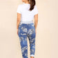 Italian Paisley Print Drawstring Cotton Joggers