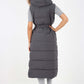 Italian Belted Hooded Long Gilet