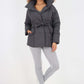 Italian Belted Hooded Jacket Coat