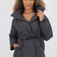 Italian Belted Hooded Jacket Coat