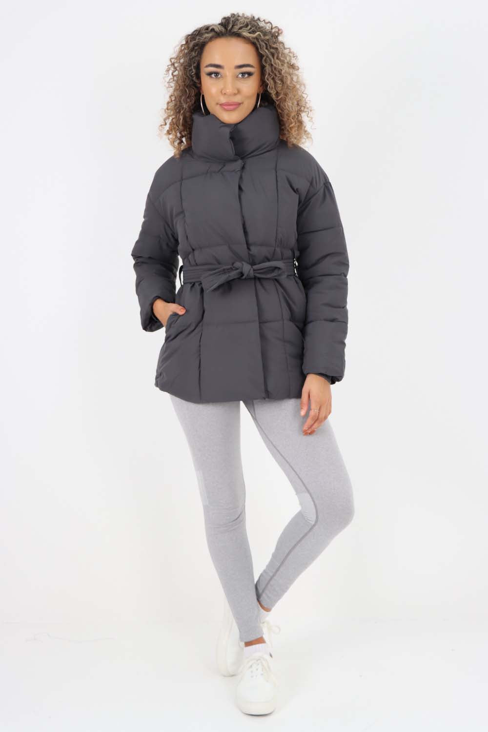 Italian Belted Hooded Jacket Coat