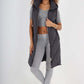 Italian Padded Pockets Hooded Zip up Long Gilet