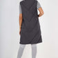 Italian Padded Pockets Hooded Zip up Long Gilet