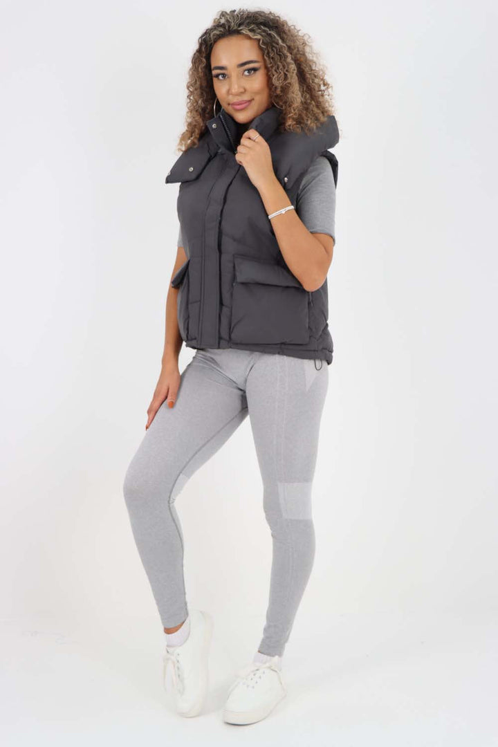 Italian Padded Pockets Hooded Gilet