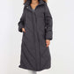 Italian Quilted Hooded Long Jacket Coat