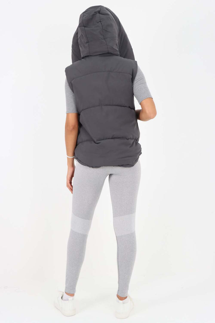 Italian Padded Pockets Hooded Gilet