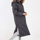 Italian Quilted Hooded Long Jacket Coat