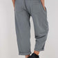 Italian Pleated Cotton Trousers With Side Pockets