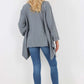 Italian Diagonal Pockets Cotton Tunic Top