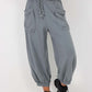 Italian Drawstring Cotton Harem Trousers With Side Pockets