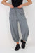 Italian Drawstring Cotton Harem Trousers With Side Pockets