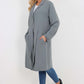 Italian Front Button Fastening Longline Cotton Cardigan