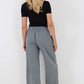 Italian Drawstring Hem Cotton Trousers With Side Pockets