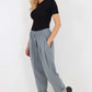 Italian Pleated Cotton Trousers With Side Pockets