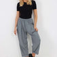 Italian Pleated Cotton Trousers With Side Pockets
