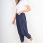 Italian Plain Linen Hareem Pants