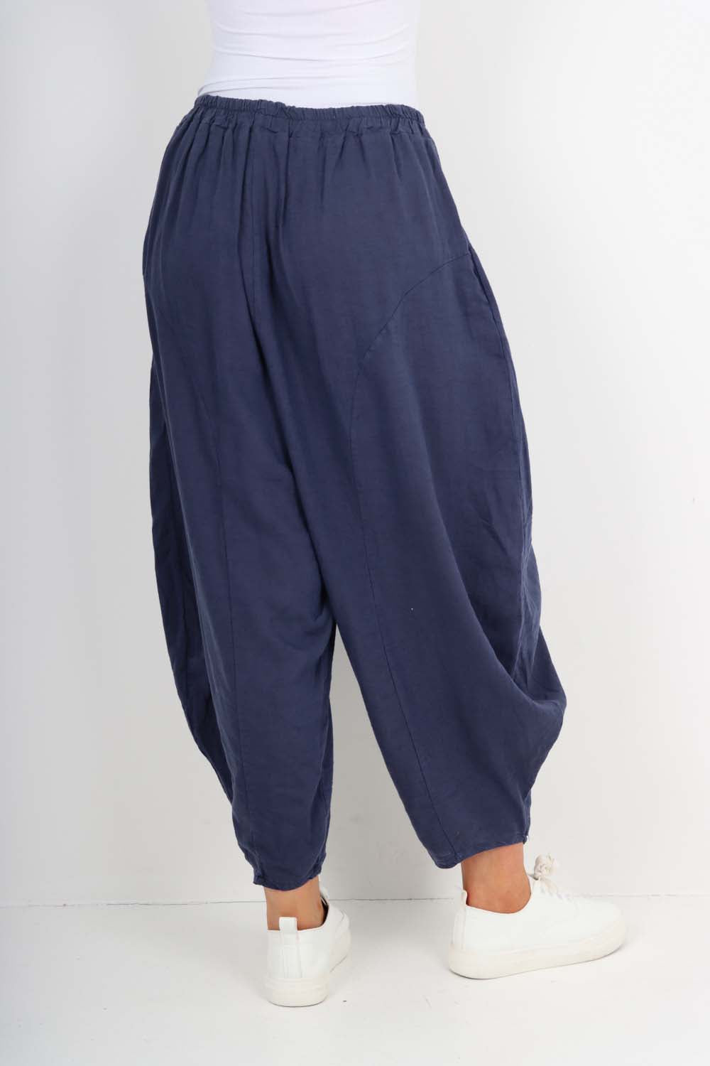 Italian Plain Linen Hareem Pants
