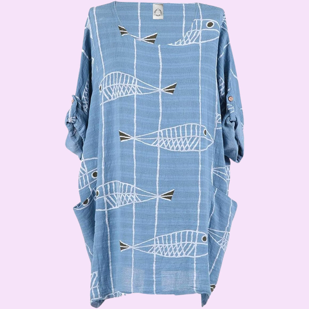 Italian Fish Print Top