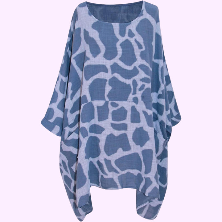 Italian Animal Print Tunic Top