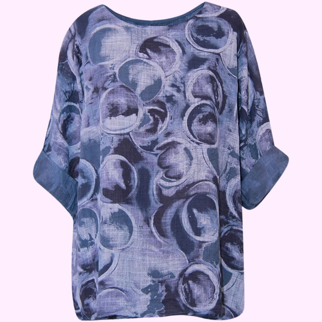 Italian Circle Print Crop Top