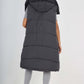 Italian Padded Pockets Hooded Long Gilet