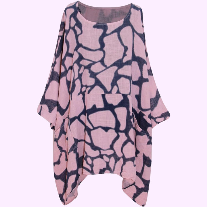 Italian Animal Print Tunic Top