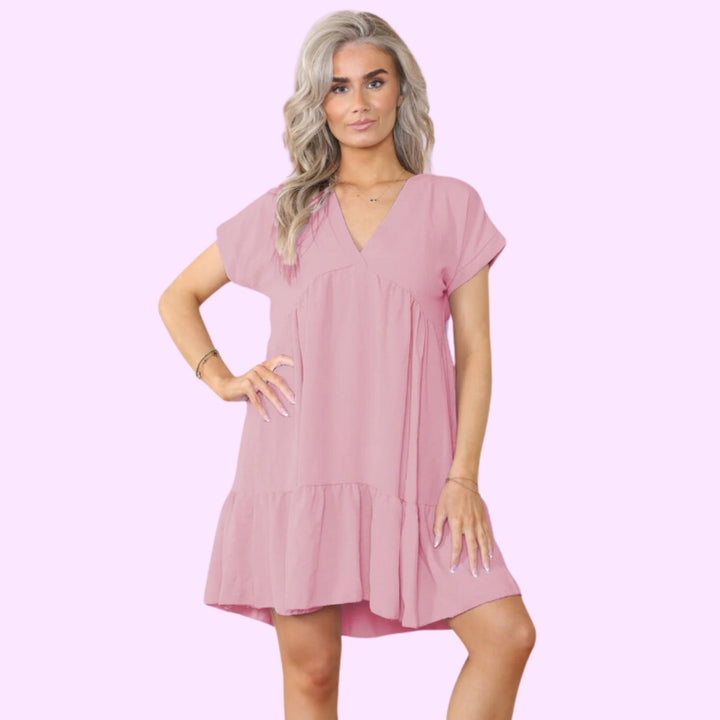 Fancy Style Tiered Smock Dress