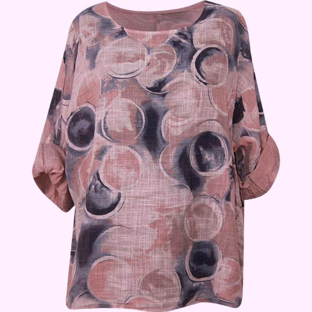 Italian Circle Print Crop Top