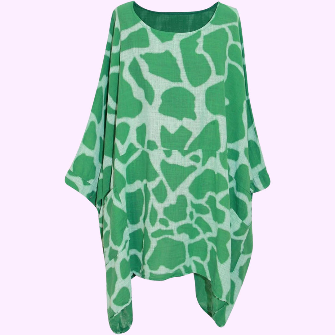 Italian Animal Print Tunic Top