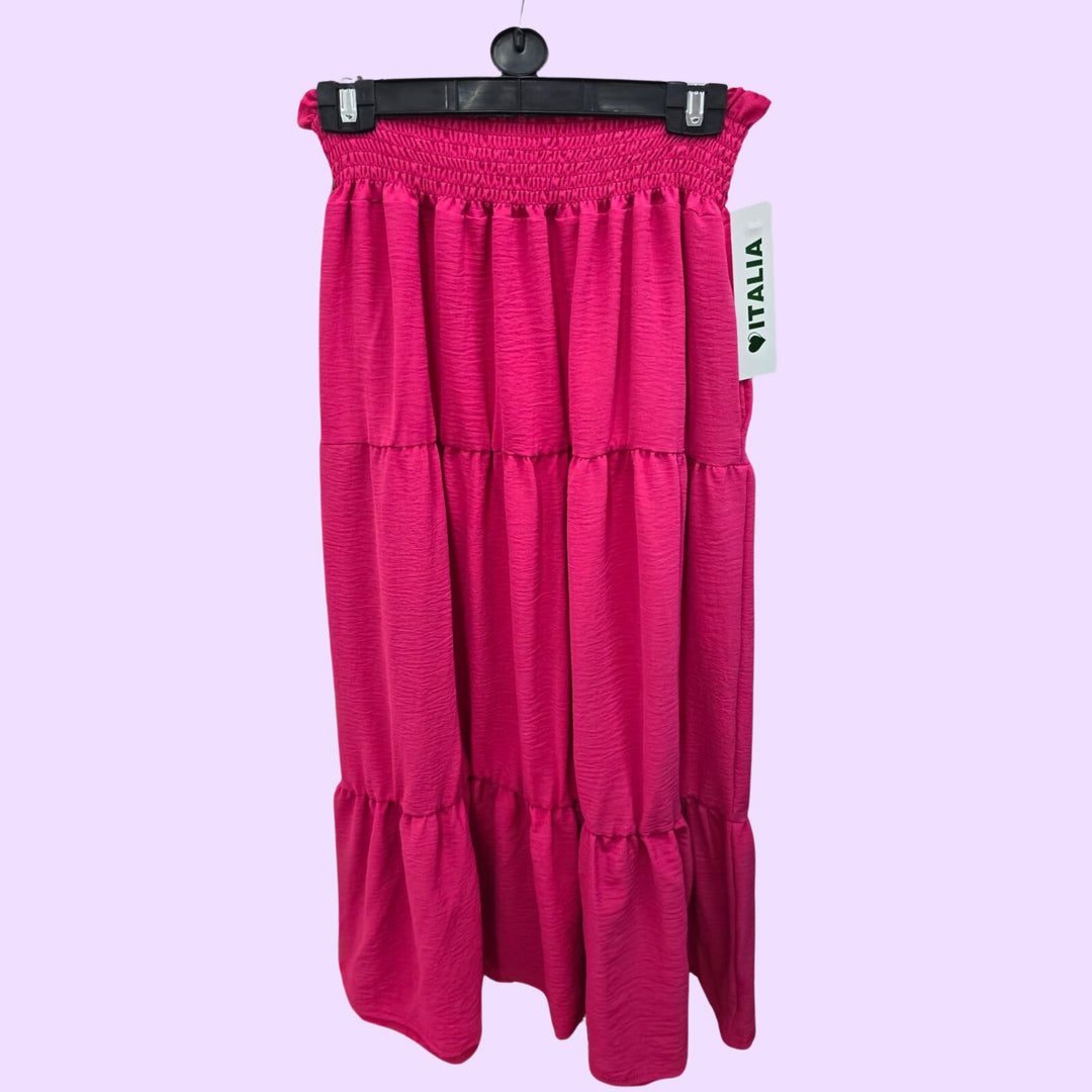 Shirred Waist Maxi Skirt