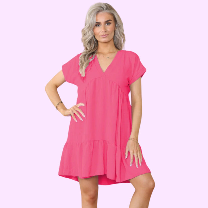 Fancy Style Tiered Smock Dress