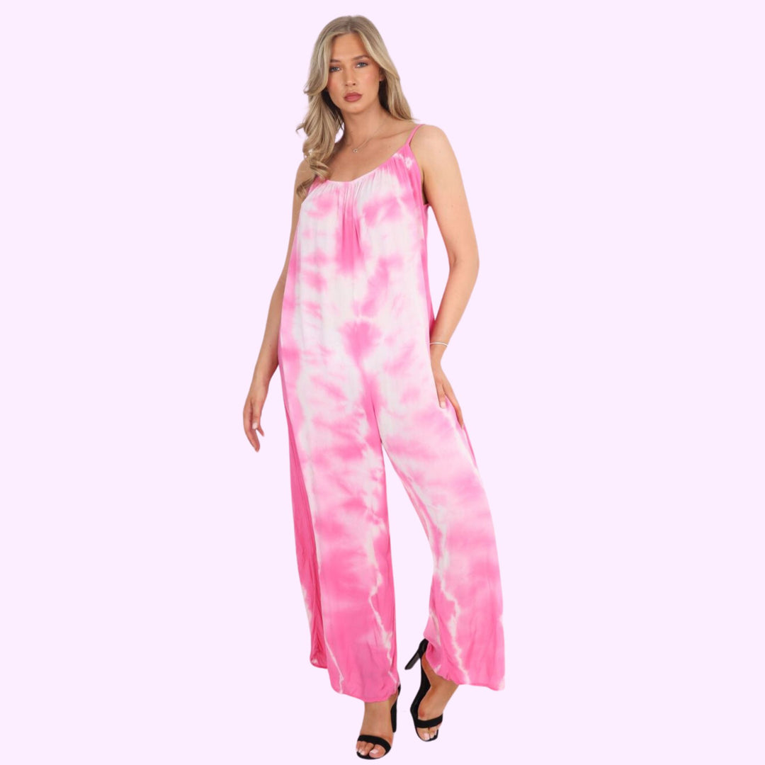 Italian Tie Dye Print Jumpsuit