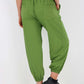 Italian Ruched Hem Cotton Trousers With Side Pockets