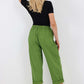 Italian Pleated Cotton Trousers With Side Pockets