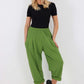 Italian Pleated Cotton Trousers With Side Pockets