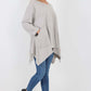 Italian Diagonal Pockets Cotton Tunic Top
