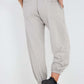 Italian Ruched Hem Cotton Trousers With Side Pockets