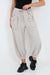 Italian Drawstring Cotton Harem Trousers With Side Pockets